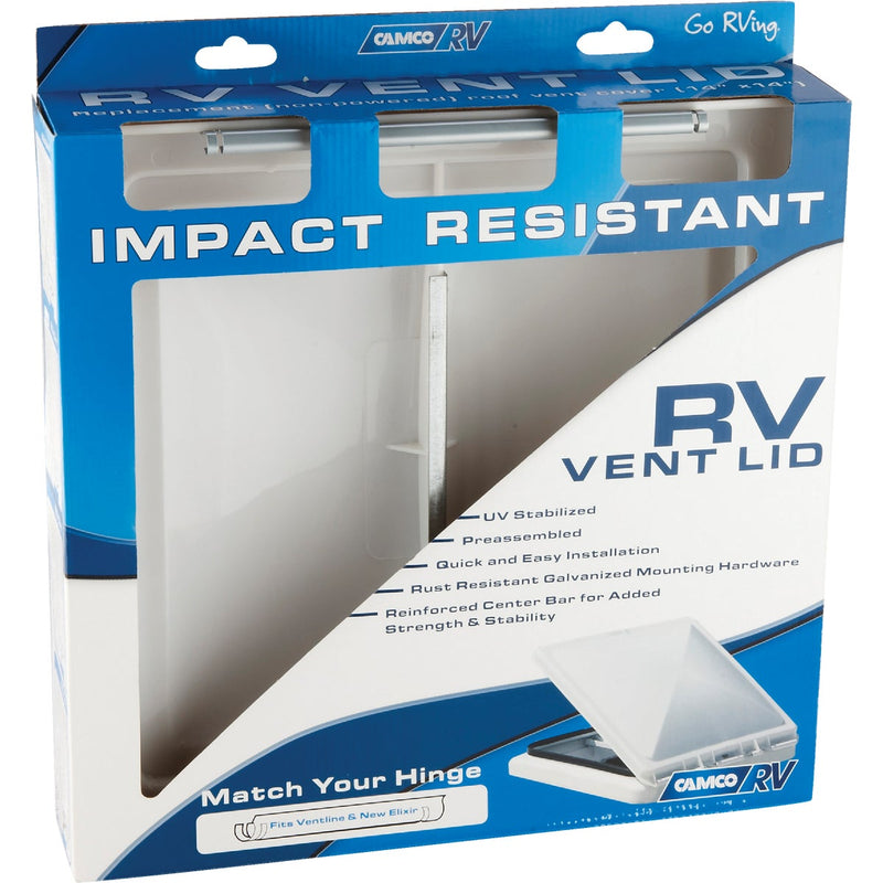 Camco 14 In. x 14 In. Poly Impact-resistant RV Vent Lid
