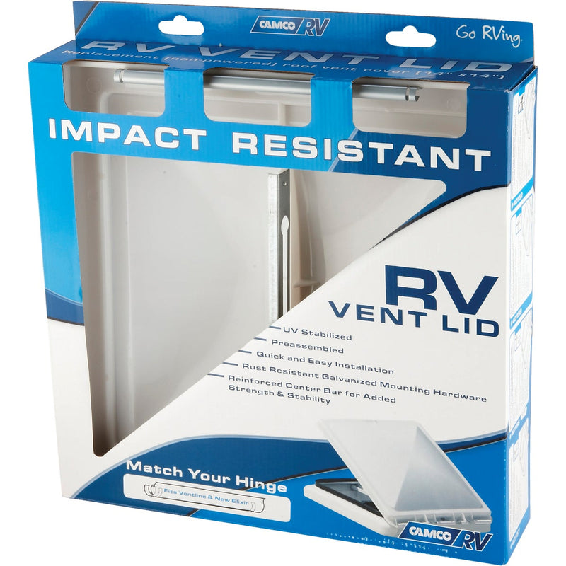 Camco 14 In. x 14 In. Poly Impact-resistant RV Vent Lid