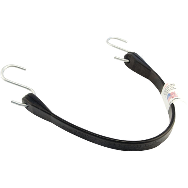 Erickson 5/8 In. x 18 In. Hook-to-Hook Rubber Industrial EDPM Tarp Strap, Black