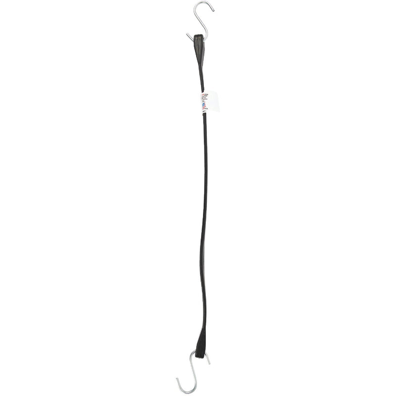 Erickson 5/8 In. x 24 In. Hook-to-Hook Rubber Industrial EDPM Tarp Strap, Black