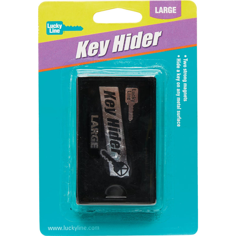 Lucky Line Black Plastic 1-7/8 In. Magnetic Key Hider