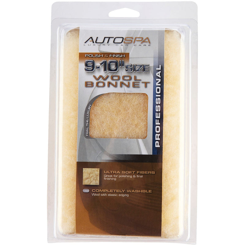 Auto Spa 9" To 10" Washable Wool Polishing Bonnet