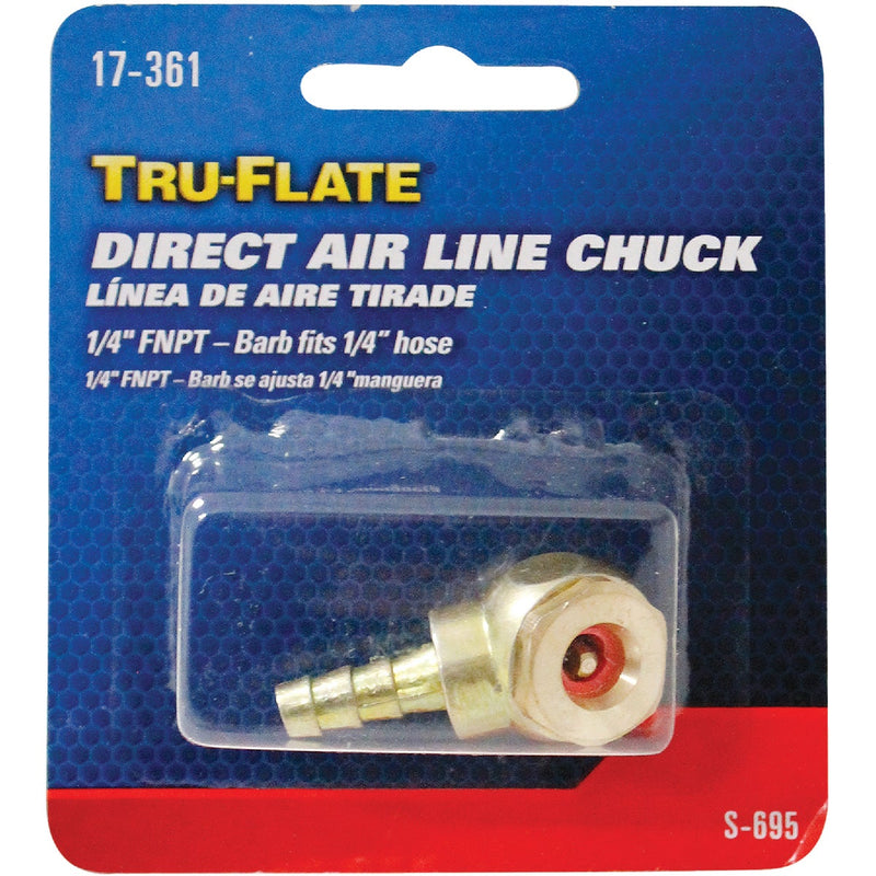 Tru-Flate 1/4 In. FPT 150 PSI Ball Foot Air Chuck with Barb