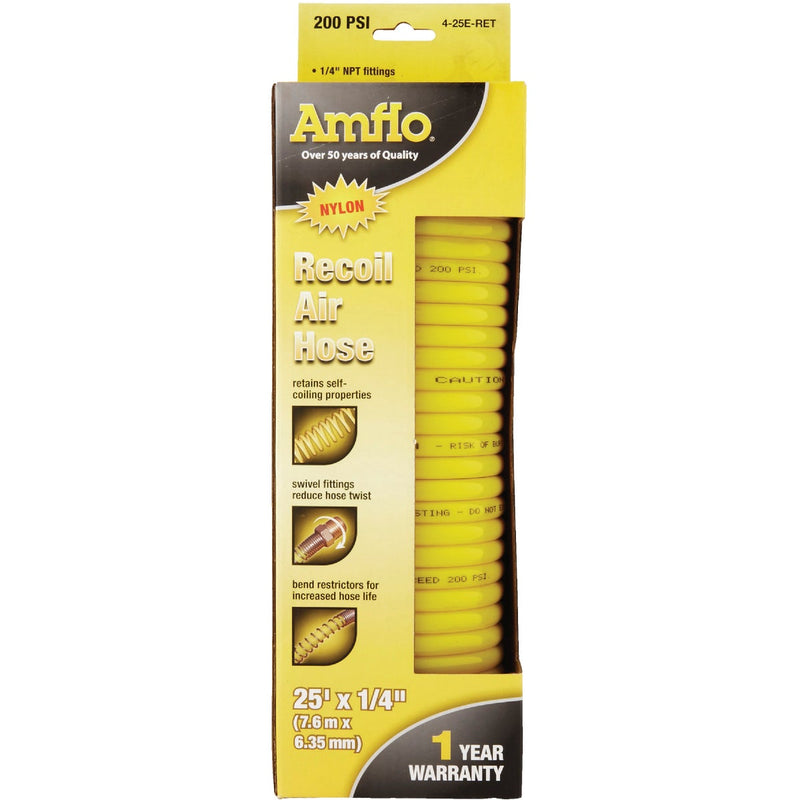 Amflo 1/4 In. x 25 Ft. Nylon Recoil Air Hose