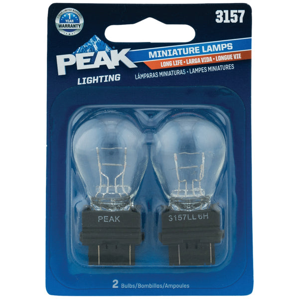 PEAK 3157 12.8/14V Mini Incandescent Automotive Bulb (2-Pack)