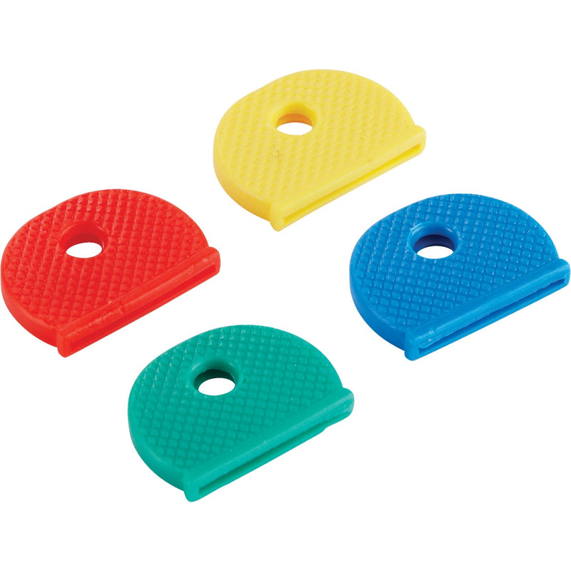 Lucky Line Vinyl Key Identifier Cap, Assorted Colors (4-Pack)