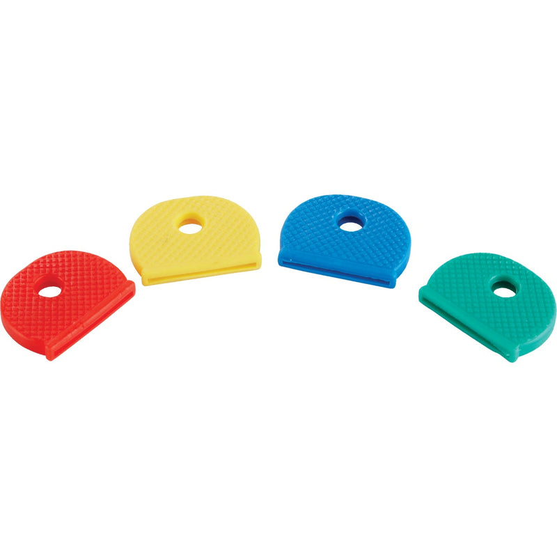 Lucky Line Vinyl Key Identifier Cap, Assorted Colors (4-Pack)