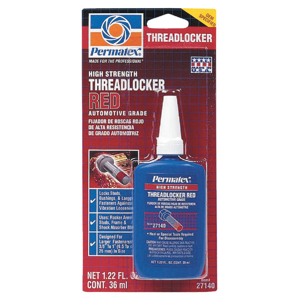 PERMATEX 1.22 Oz. Red High Strength Threadlocker