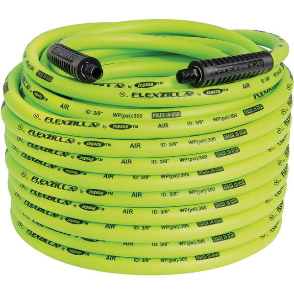 Flexzilla 3/8 In. x 100 Ft. Polymer-Blend Air Hose with 1/4 In. MNPT Fittings