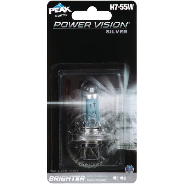 PEAK Power Vision Silver H7-55W 12.8V Halogen Automotive Bulb