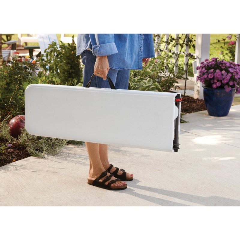 Lifetime 6 Ft. White Granite Fold-In-Half Bench