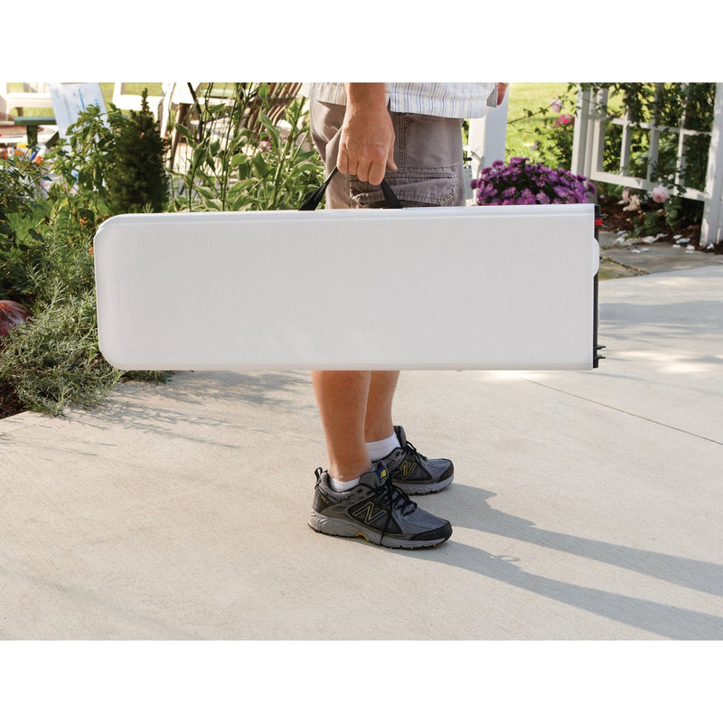 Lifetime 6 Ft. White Granite Fold-In-Half Bench