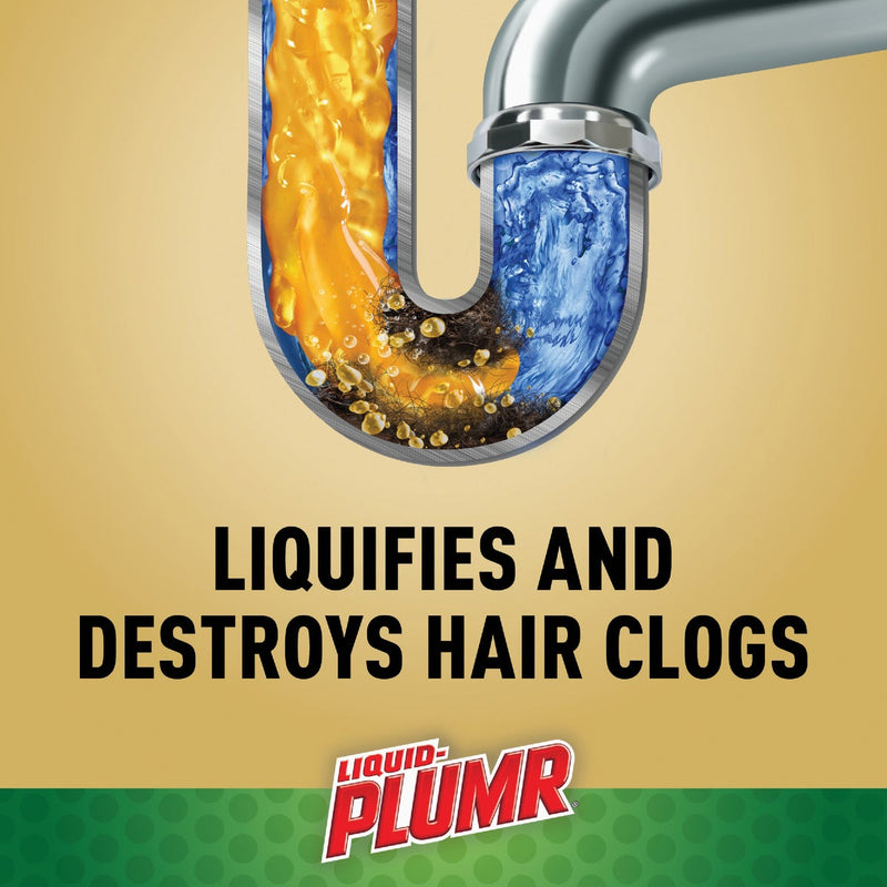 Liquid Plumr Hair Clog Eliminator 16 Oz. Gel Drain Opener & Cleaner