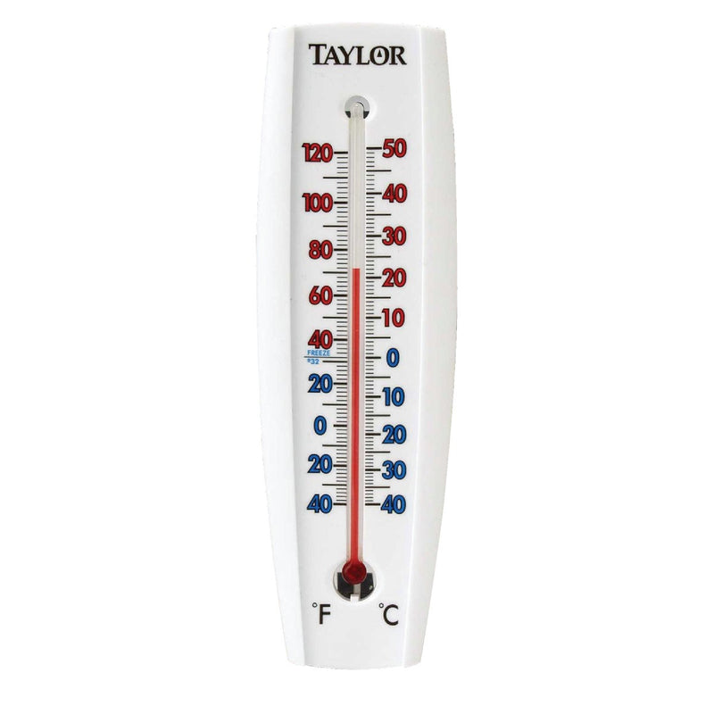Taylor 2-3/8" W x 7-5/8" H Aluminum Tube Indoor & Outdoor Thermometer