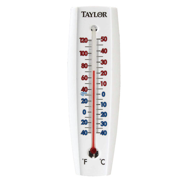 Taylor 2-3/8" W x 7-5/8" H Aluminum Tube Indoor & Outdoor Thermometer