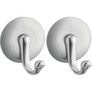 iDesign York Round Silver Metal Adhesive Hook (2-Pack)