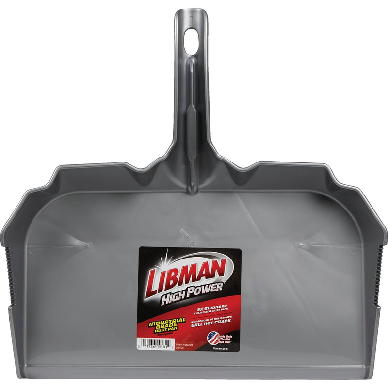 Libman High Power 18.13 In. Gray Poly Industrial Grade Dust Pan