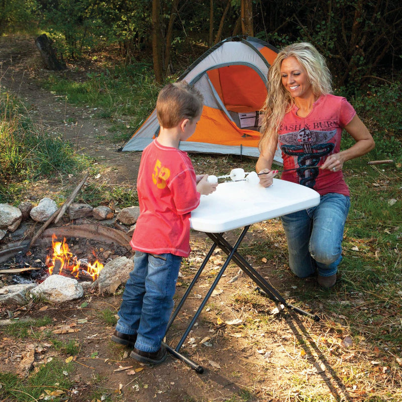 Lifetime 26 In. x 18 In. White Granite Personal Folding Table