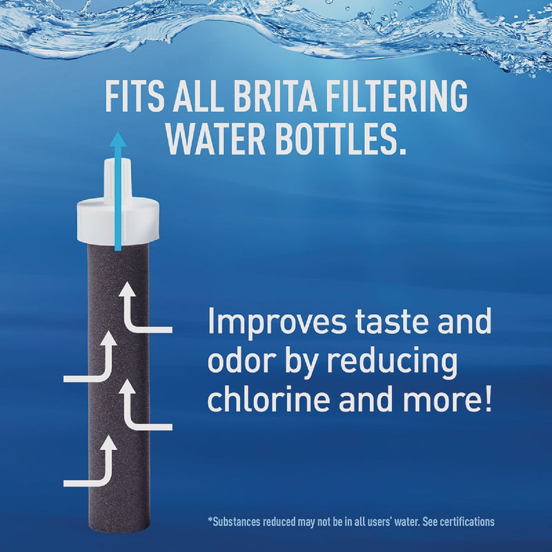 Brita Hard Sided Water Bottle Replacement Filter (3-Pack)