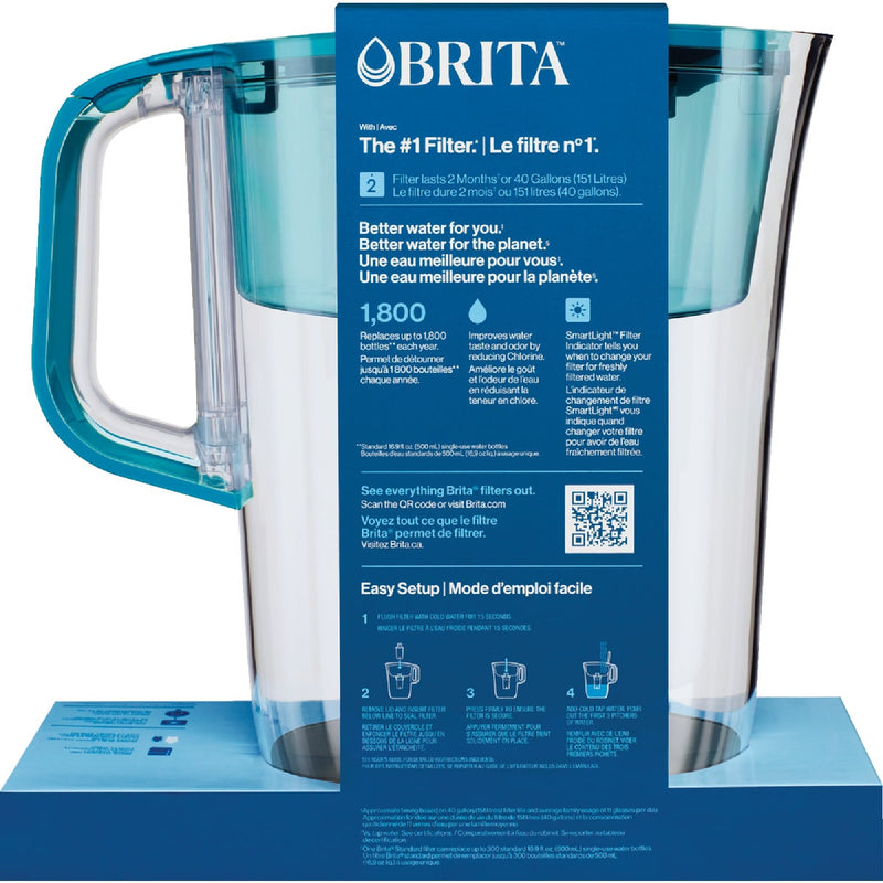Brita Large Tahoe Teal 10-Cup Water Filter Pitcher