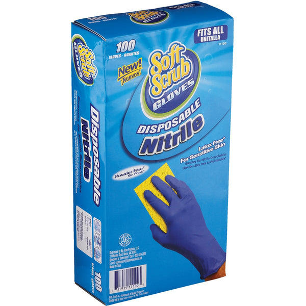 Soft Scrub 1 Size Fits All Nitrile Disposable Glove (100-Pack)