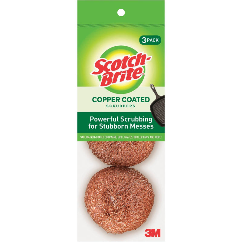 Scotch-Brite Copper Coated Scouring Pad, (3-Pack)