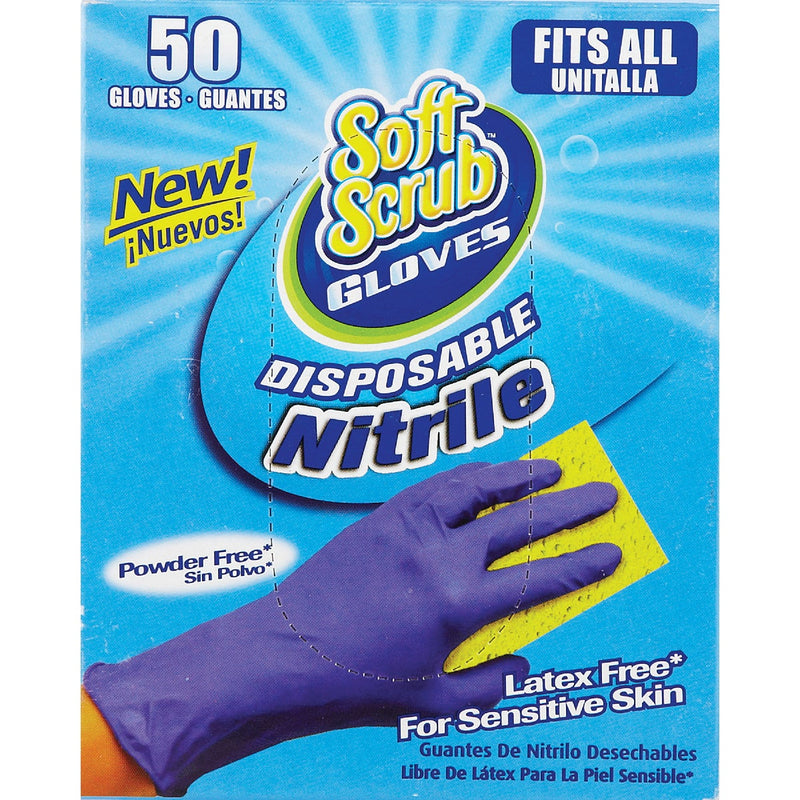 Soft Scrub 1 Size Fits All Nitrile Disposable Glove (50-Pack)