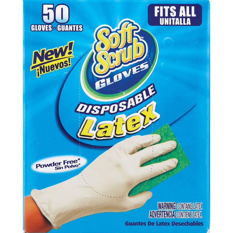 Soft Scrub 1 Size Fits All Latex Disposable Glove (50-Pack)