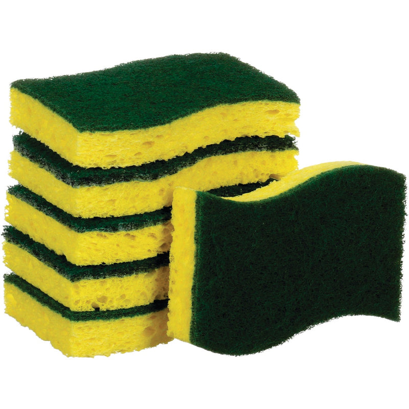 Scotch-Brite Heavy Duty Scrub Sponges, 4.5 In. x 2.7 In. x .6 In. (6-Pack)