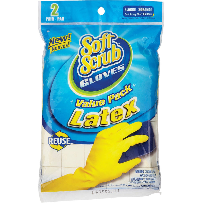 Soft Scrub XL Latex Rubber Glove (2-Pack)