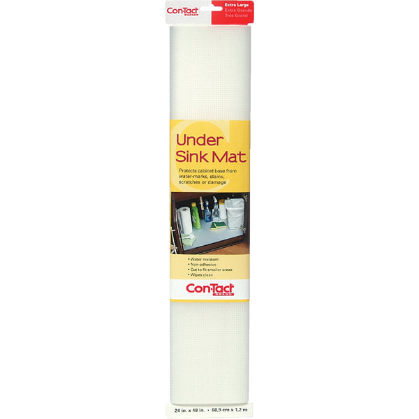 Con-Tact 24 In. x 4 Ft. Clear Under Sink Mat Non-Adhesive Shelf Liner