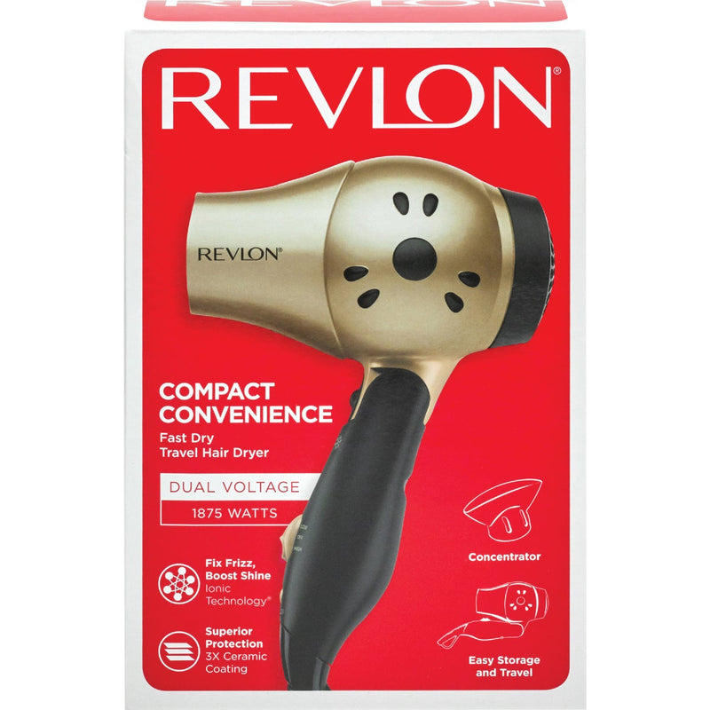 Revlon Perfect Heat 1875W Gold/Black 2 Heat Folding Hair Dryer