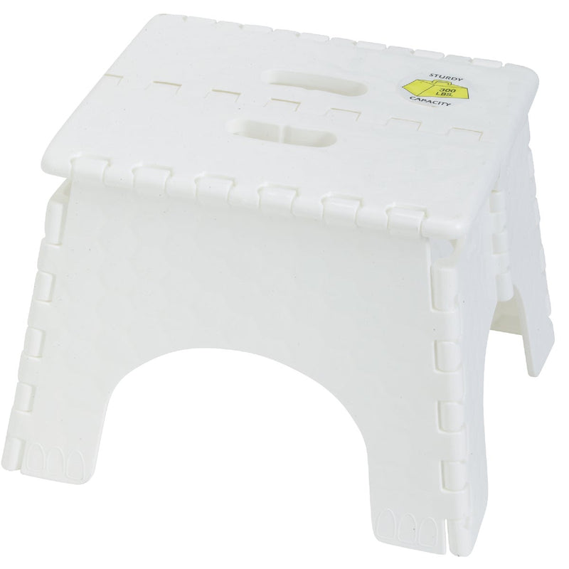 E-Z Foldz 9 In. White 1-Step Folding Step Stool