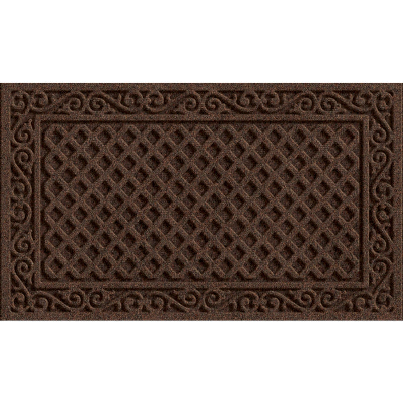 Apache Textures Walnut 18 In. x 30 In. Carpet/Recycled Rubber Door Mat