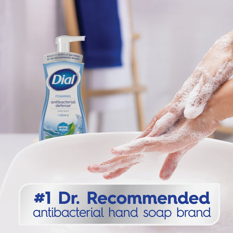 Dial Antibacterial Defense 7.5 Oz. Spring Water + Aloe Foaming Hand Soap
