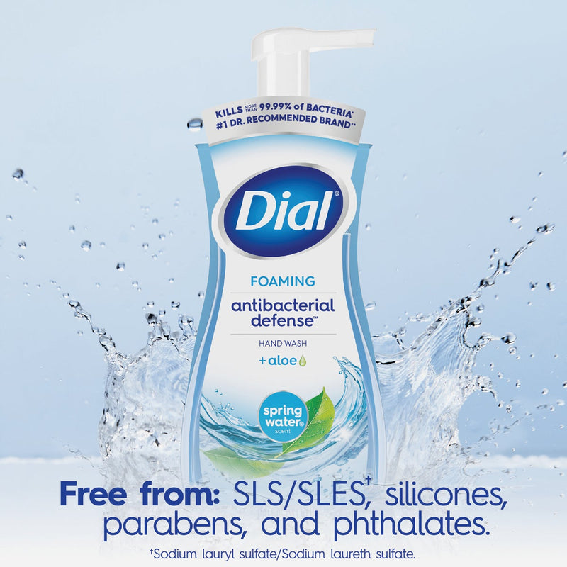 Dial Antibacterial Defense 7.5 Oz. Spring Water + Aloe Foaming Hand Soap