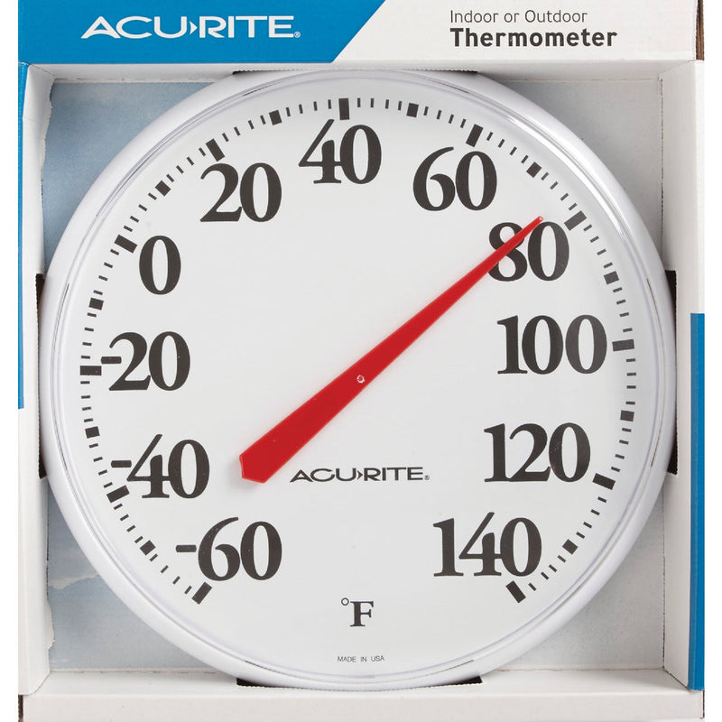 Acurite 12" Dia Plastic Dial Indoor & Outdoor Thermometer