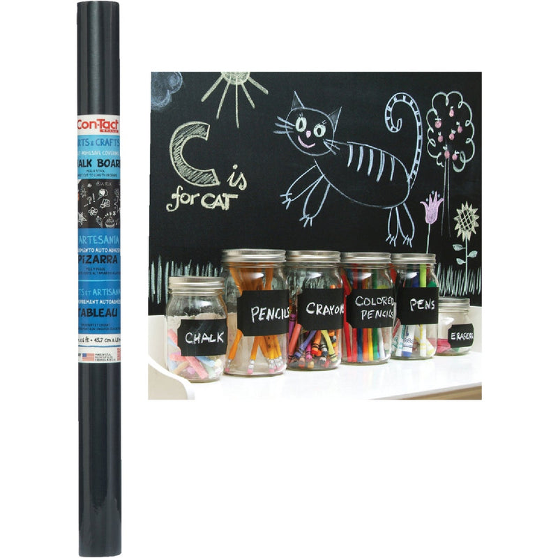 Con-Tact 18 In. x 6 Ft. Chalkboard Self-Adhesive Shelf Liner