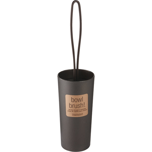 iDesign 16 In. Bronze Toilet Bowl Brush Set