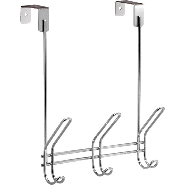 iDesign Classico Over-The-Door Chrome 3-Hook Rail