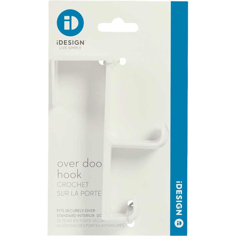 iDesign Plastic White 1 In. Over-the-Door Hook