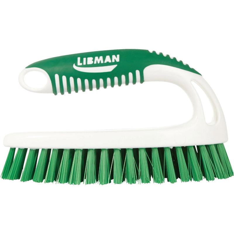 Libman 7 In. Polymer Sanoprene Bristle Contoured Grip Scrub Brush