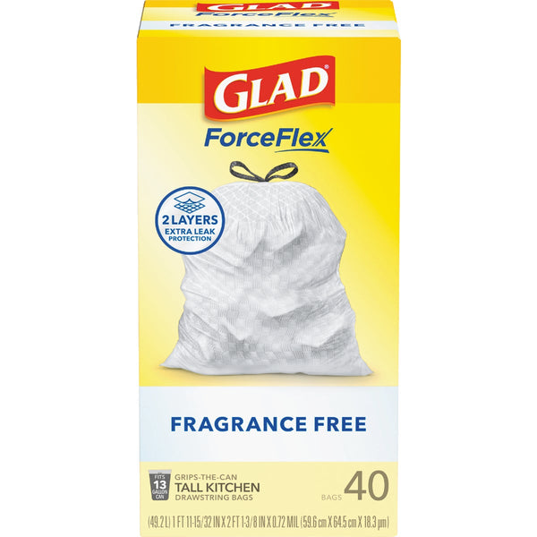 Glad ForceFlex 13 Gal. Tall Kitchen Trash Bags (40-Count)