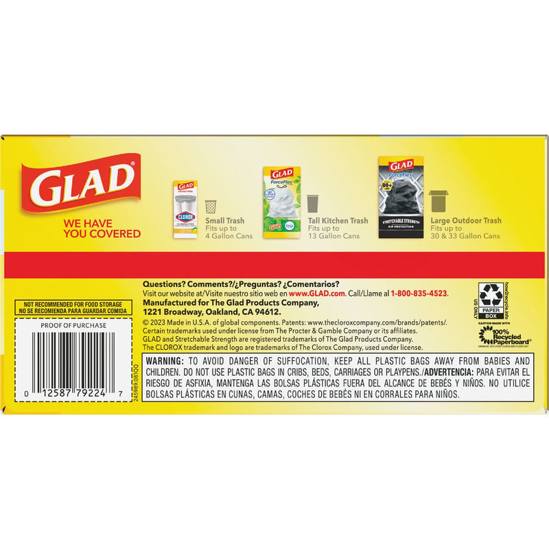 Glad ForceFlex 13 Gal. Tall Kitchen Trash Bags (40-Count)