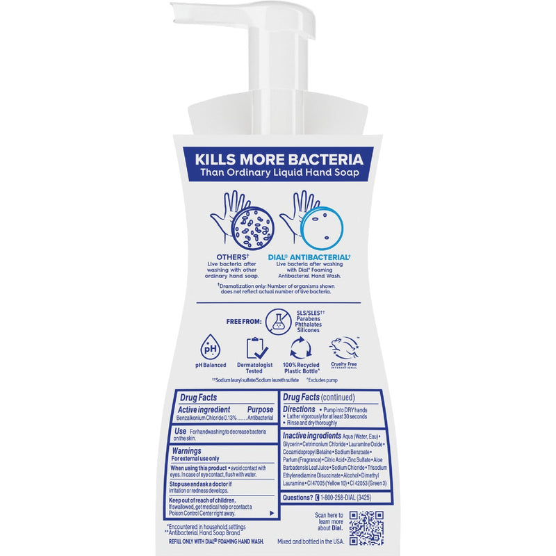 Dial Antibacterial Defense 7.5 Oz. Pear + Aloe Foaming Hand Soap