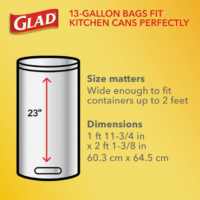 Glad Febreze 13 Gal. Fresh Scent Tall Kitchen White Trash Bag (40-Count)