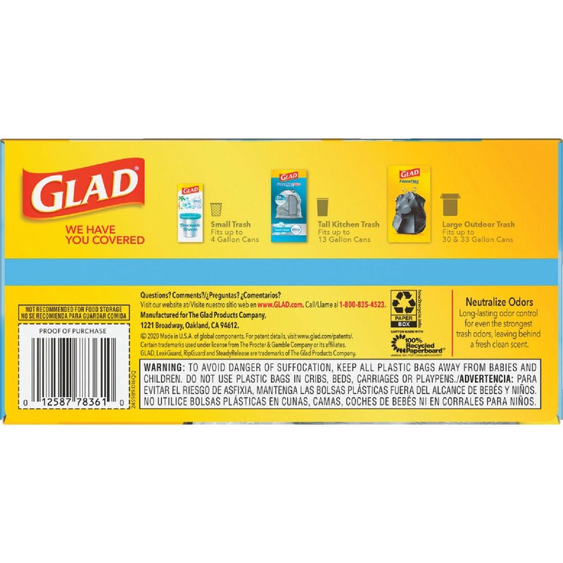 Glad Febreze 13 Gal. Fresh Scent Tall Kitchen White Trash Bag (40-Count)