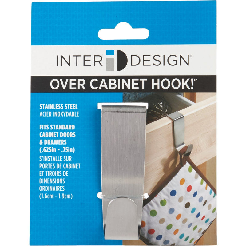 iDesign Forma Stainless Steel 1 In. W. x 3 In. H. x 2.25 In. D. Cabinet Hook