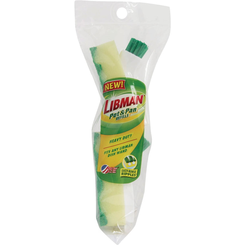 Libman Sponge Soap Dispensing Brush Refill With Scraper