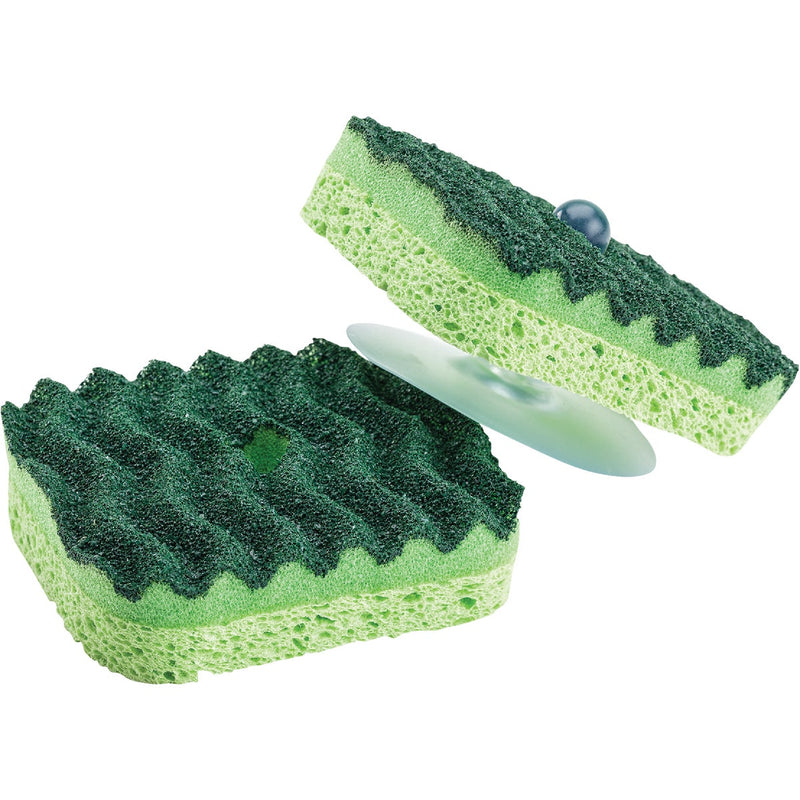 Libman 3.5 In. x 3.5 In. Green Scrub Sponge (2-Count)